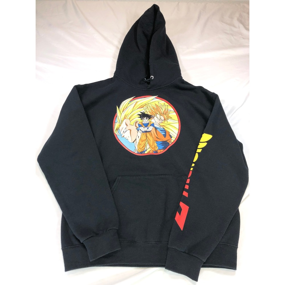Dragon Ball Z Goku Super Saiyan Graphic Hoodie Black Mens Medium Toei Animation